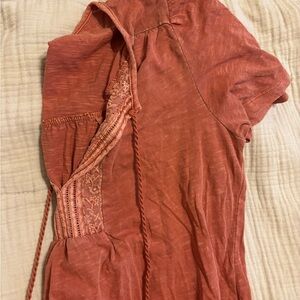 Lucky Brand Rust Short Sleeve Top